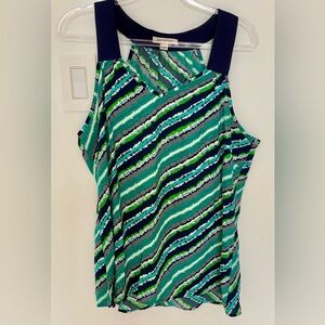 Banana Republic Blue and Green Patterned Tank